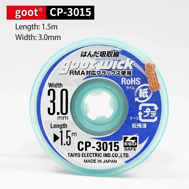 GOOT CP - 1515/ /2515/3515 Original Desoldering Core with Braided Copper Wire BGA Solder Paste Removal Tool - View 5 | SAMAG