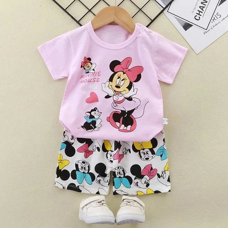 Baby Girl Summer Outfit Set Short Sleeve T-shirt | SAMAG