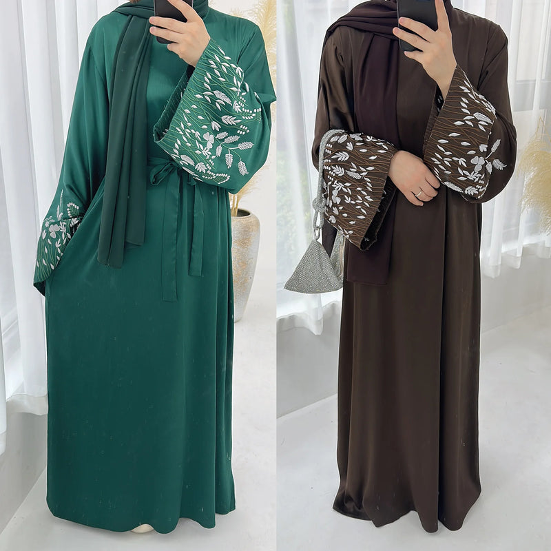 Turkey Emboridery Abaya for Women Dress Morocco Dubai Islam Vestidos Eid Muslim Arab Long Robe Ramadan Kaftan Abayas Jalabiya