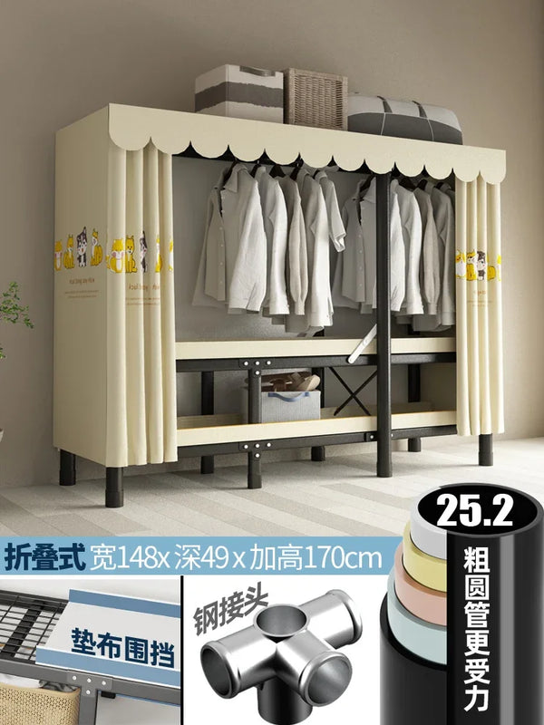Folding Steel Frame Wardrobe Installation - Free Open Closet Durable and Economic Storage Cabinet for - View 27 | SAMAG