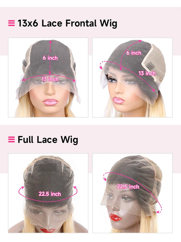 13x6 Lace Frontal Wig 1B 613 Ombre Blonde Full Lace Human Hair Wig Dark Roots Pre Plucked  Lace Front Human Hair Wigs for Women