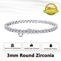 ORSA JEWELS Authentic 925 Sterling Silver Tennis Chain Bracelet Moulding Process Hanmade High-end Hand Chain for Man Woman SB128