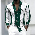 Men's collared shirt with creative musical note print | SAMAG
