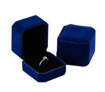 Huitan Velvet Box for Rings/Earrings/Necklaces/Bracelets Simple Classic Engagement Wedding Packaging Boxes - Visuel 2 | SAMAG