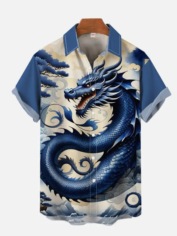 Men's Shirt Dragon Print Casual Daily Tops 3D Printing | SAMAG