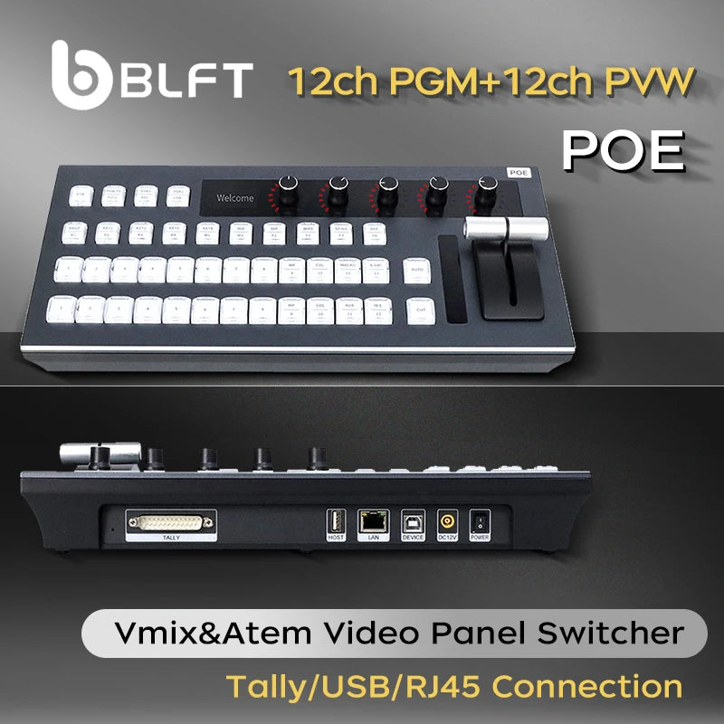 Atem controller black magic switchboard control panel livestream atem mini camera blackmagic vMix software video switcher