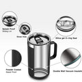 680ml Stainless Steel Coffee Cup Thermos Mug Leak-Proof Thermos Travel Thermal Vacuum Flask Insulated Cup Water Bottle