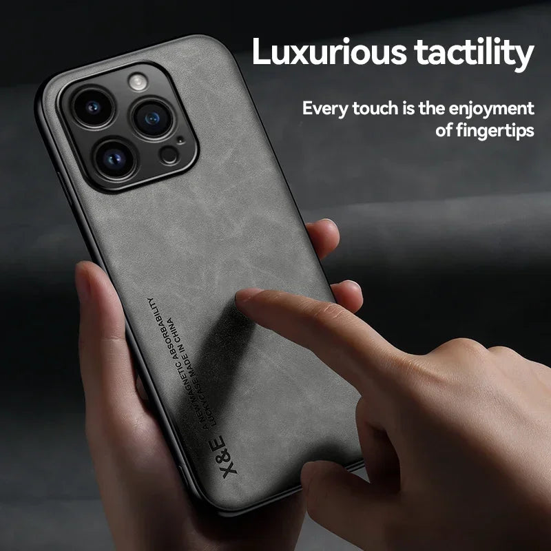 Case For iPhone 17 16 16e 15 14 13 12 11 Pro Max Plus 13 12 Mini 8 7 SE Luxury Protective Cover Car Holder Phone Coque Fundas