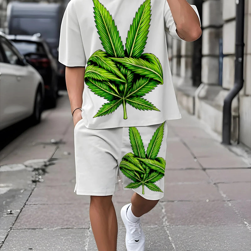 Men's Summer Set Flower T-shirts Clothing for Matching | SAMAG
