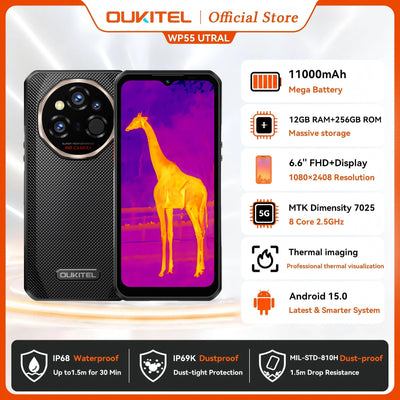 OUKITEL WP55 Ultra Rugged Phone - Thermal Imaging 5G MTK | SAMAG