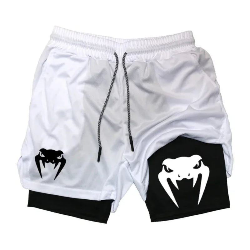Men's 2-in-1 Running Shorts, High-Quality Elastic | SAMAG