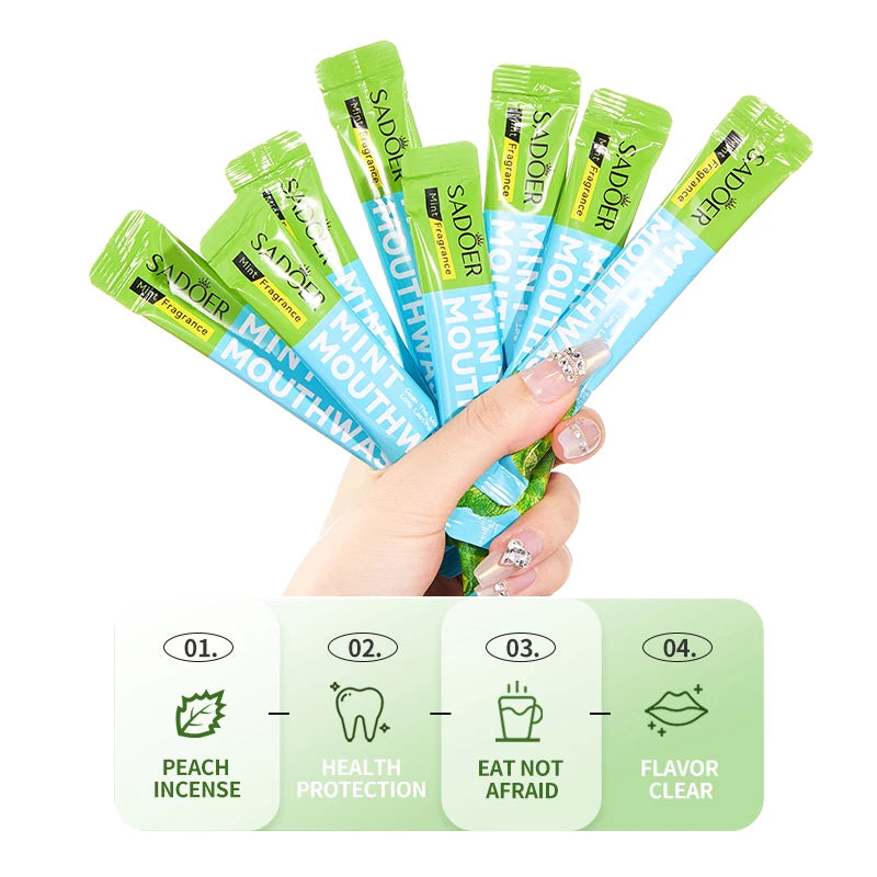 20pcs mint mouthwash, travel size convenient mouthwash, fresh breath, care for teeth, long-lasting fresh oral care mouthwash