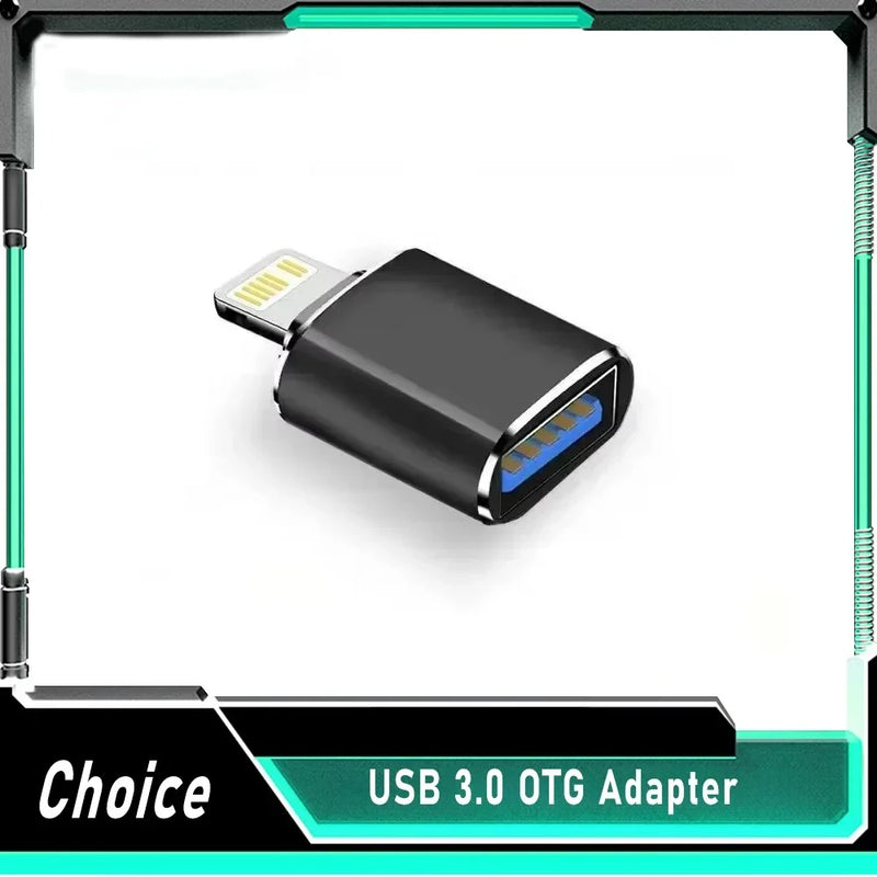 USB 3.0 OTG Adapter for IPhone 14 13 12 11 Pro XS Max XR X 8 Plus 7 6s IPad Lightning Male To USB 3.0 Adapter for IOS 13 Above