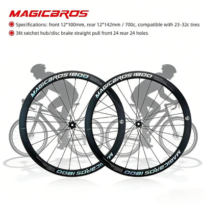 MAGICBROS 700C Road Bike Wheelset 40mm Rim 36T Center | SAMAG