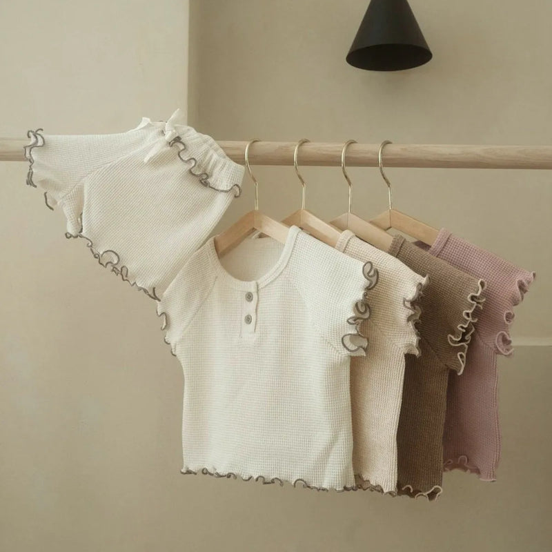 TZ2626 New Girls' Short - Sleeved Summer Style Baby Waffle - View 3 | SAMAG