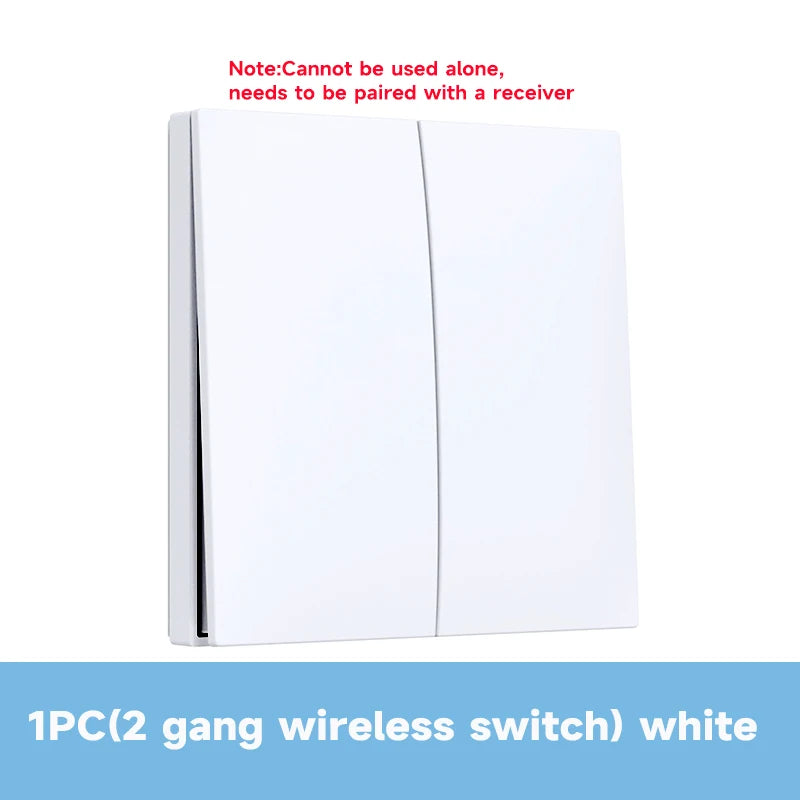Self-Powered  Wireless Light Switch RF433MHz No Battery Waterproof Wall Panel Remote Control Kinetic Switches  for Home  Schakel