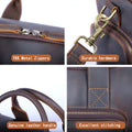 S.WORKER Vintage Genuine Leather Travel Bag  Crazy Horse Cowhide Leather Duffel Bag Men's Weekender Bag Gym Bag Carry on Luggage