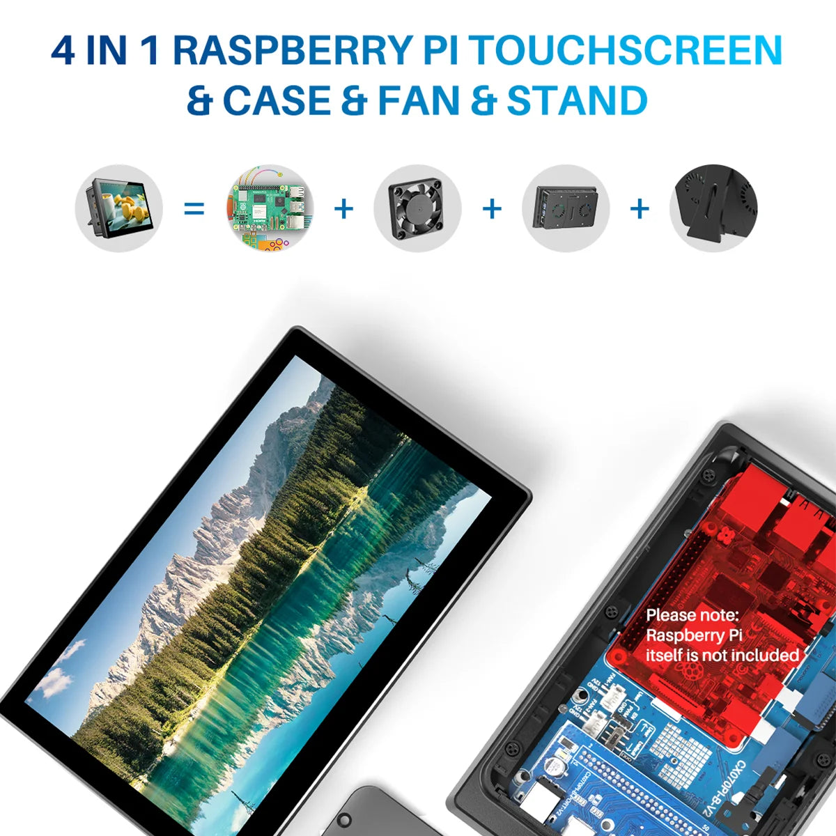 Unew 10.1 inch 1280x800 IPS Touch Raspberry Monitor HDMI Type-C Display for Raspberry Pi 5 4 4B/3B/3A+/2B/B+/A+