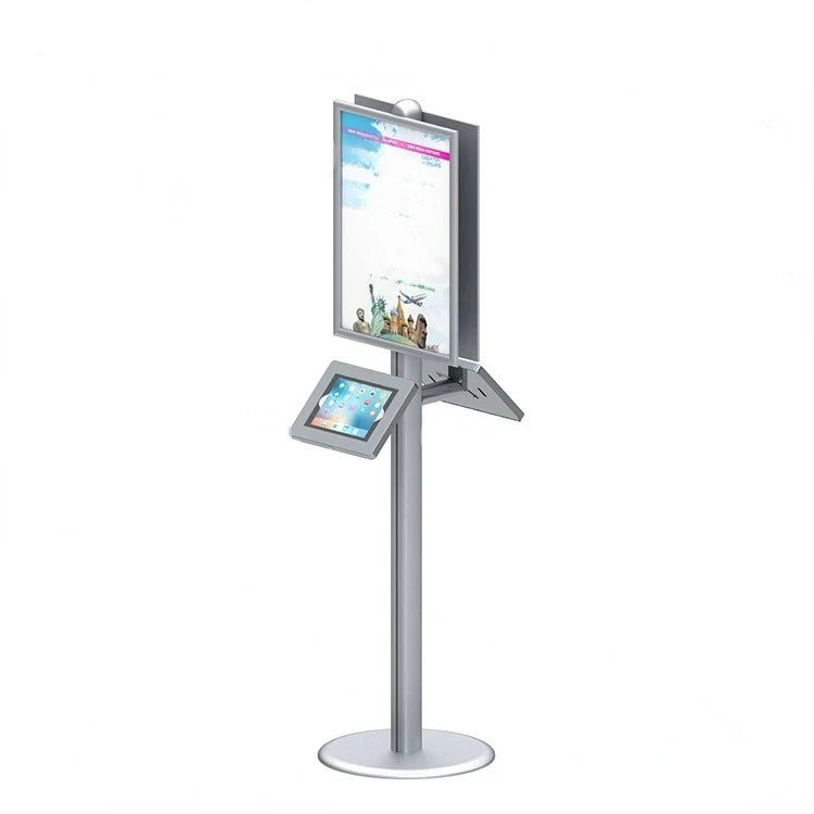 Tablet PC safety  floor stand, safety stand display with poster frame