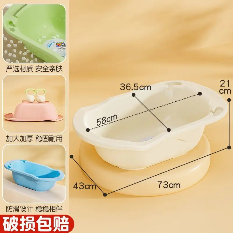 Extra-thick baby bath basin, baby bathtub,children's large size,infant and toddler sitting and lying bath bucket,children's bath