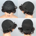 Curly Pixie Cut Human Hair Wigs For Women Black Full Machine Made Short Curly Wigs For Women Brazilian Remy Hair 200% Density