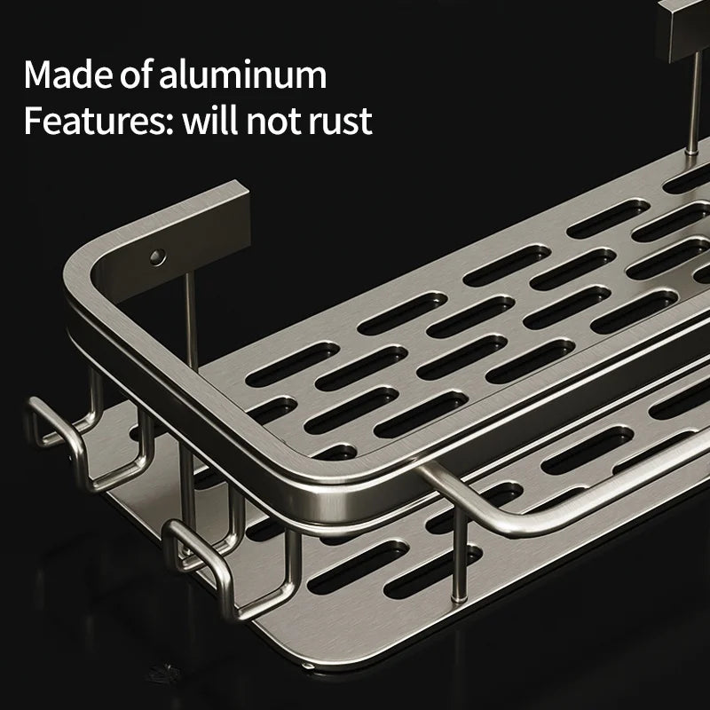 No Drill Adhesive Type Kitchen Organizer Kitchen Shelf Cleaning Cloth Storage Draining Rack Household Detergent Sponge Rack