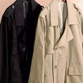 Mauroicardi Spring Autumn Long Black Khaki Trench Coat Men Shoulder Pads Double Breasted Chic British Style Fashion Clothes 2025