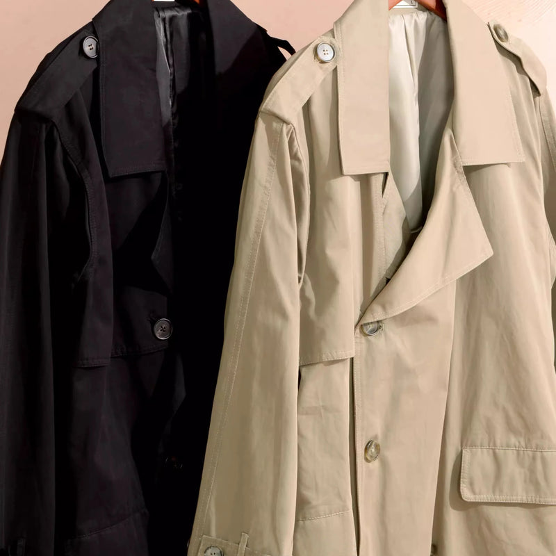 Mauroicardi Spring Autumn Long Black Khaki Trench Coat Men Shoulder Pads Double Breasted Chic British Style Fashion Clothes 2025