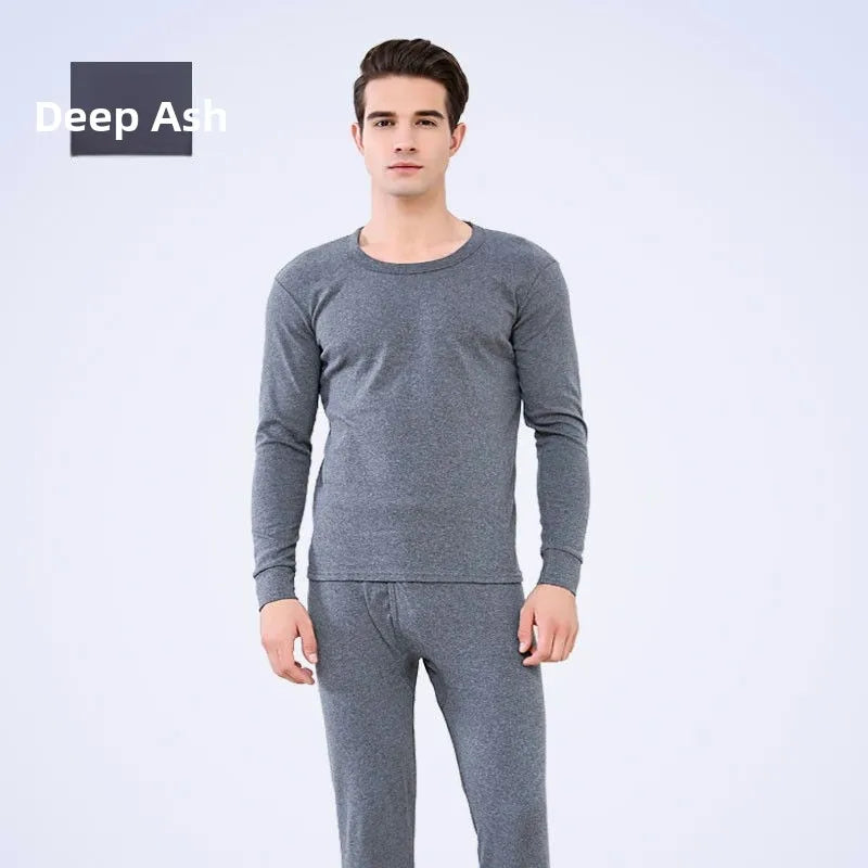 Thickened Fleece Warm Underwear Set for Men And Women Seamless Cotton Wool Shirt Large Size Winter Thermal Autumn Clothes