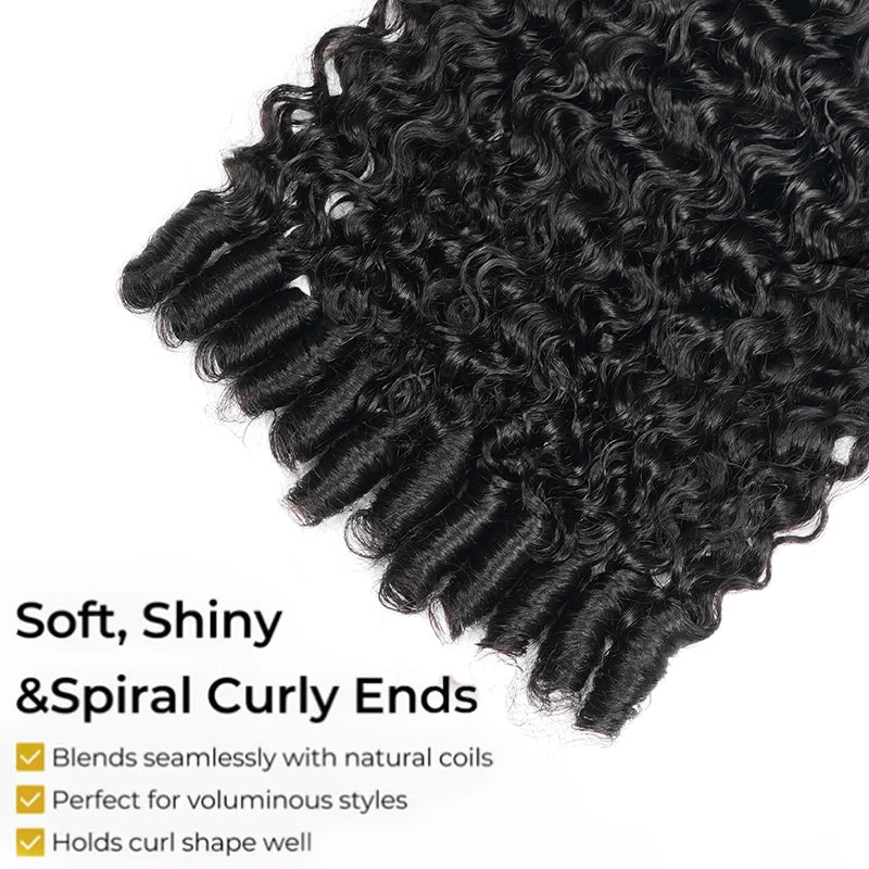 Burmese Curly Hair Bundles Pixie Curly Bundles 100% Raw Human Hair Ocean Spiral Curly Double Drawn Vietnamese Hair Weave Deep Wave