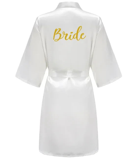 Satin Silk Robes Plus Size Wedding Bathrobe Bride | SAMAG