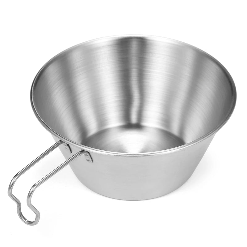 TOMSHOO Stainless Steel  Cup 200ml/500ml Measuring Cup Bowl for Outdoor Camping Backpacking Picnic food container