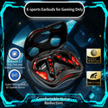 Gaming Wireless Earbuds Low Latency RGB Cool Ambient Light ANC Noise Canceling Bluetooth 5.4 In-ear Earphones For Esport Gamer
