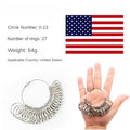 Aluminum Alloy Ring Gauges Sizer Meter Hand Loop Jewellery Measuring Ring Tool Size 0-13mm Measurement Finger Circumference