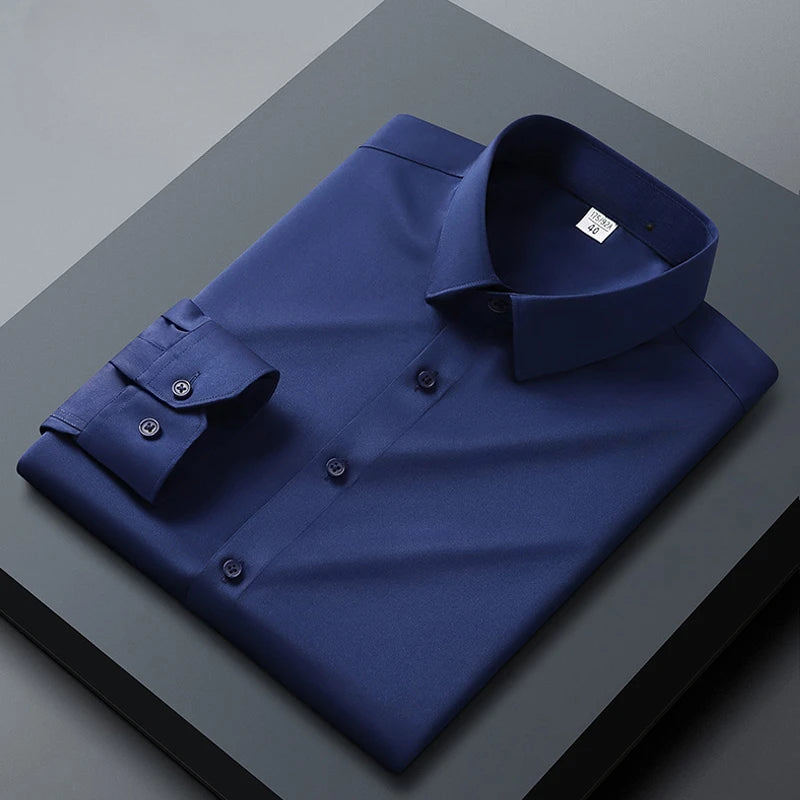 Long sleeved shirt for men's business casual orange | SAMAG