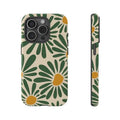 Retro Daisy Floral Summer Trendy Phone Case for iPhone 16 15 14 13 12 11 Pro Max XS XR XSMax 6 7 8 Plus Glossy HD Hard PC Cover