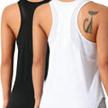 2PCS Solid Color Running Sport Vest Summer Breathable Singlet Mesh Fitness Sleeveless Clothes Loose GYM Fashion Womens Tank Tops