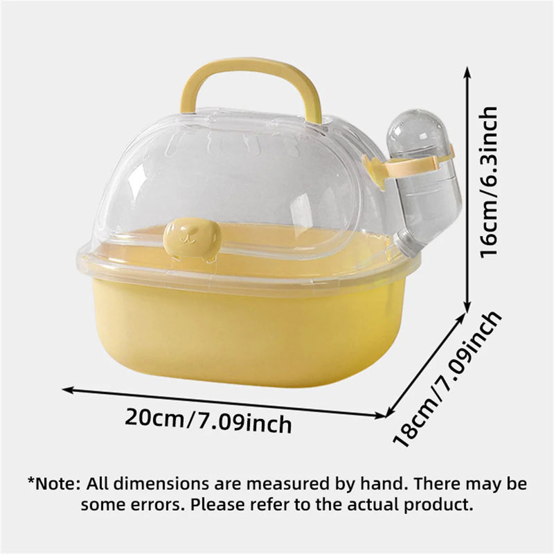 Transparent Handheld Hamster Cage Outdoor Large Space Golden Retriever Hare Special Use Hamster Cage Portable Hamster Home