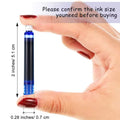 Fountain Pen Ink Cartridges Set Black Blue Red Refill High Quality, Bore Diameter for Smooth Writing 2.6mm 3.4mm 50 Pcs 100Pcs