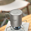 Tiartisan Outdoor Titanium Lightweight Portable Tea Coffee Cup Folding Handle Camping Water Mug for Hiking Travelling