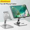 Fashion Universal Foldable Desk Phone Holder Mount Stand For iPhone 12-17 Mobile Phone Holder Tablet Desktop Metal Holder
