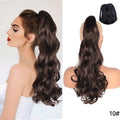 Synthetic Claw Clip On Ponytail Extension 22Inch Long Straight Wavy Ponytail Hair Ponytail With Claw Clip On Ponytail For Women