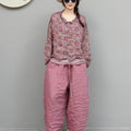 Women Summer Floral Lightweight Ramie Long - sleeve Shirt - View 5 | SAMAG
