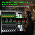 4/6/8/10-Channel Professional Audio Mixer Console With 99 DSP Effects Mixing Board Dj Mixer Compatible For MP3/USB/Flash Reader