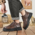 Men's casual shoes four seasons handwork comfort outdoor work shoes fashion Joker youth tide shoes business party leather shoes