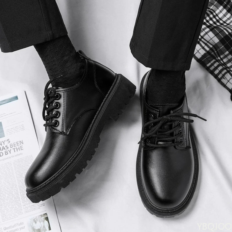 Business Office Formal Wear Casual Lace Up Men's Shoes Spring and Autumn Fashion New Breathable Anti Slip Men's Shoes 2026