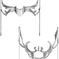 Exaggerate Cyberpunk Luxury Women Mask Fashion Metal Chain Nose Face Ornament Trendy Jewelry Masquerade Accessories Gifts