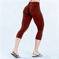 KEEP THAT PUMP Yoga Capri Pants Women's Gym Leggings Workout Low Waist Seamless Fitness Clothes Printed Lifting Hip Pant