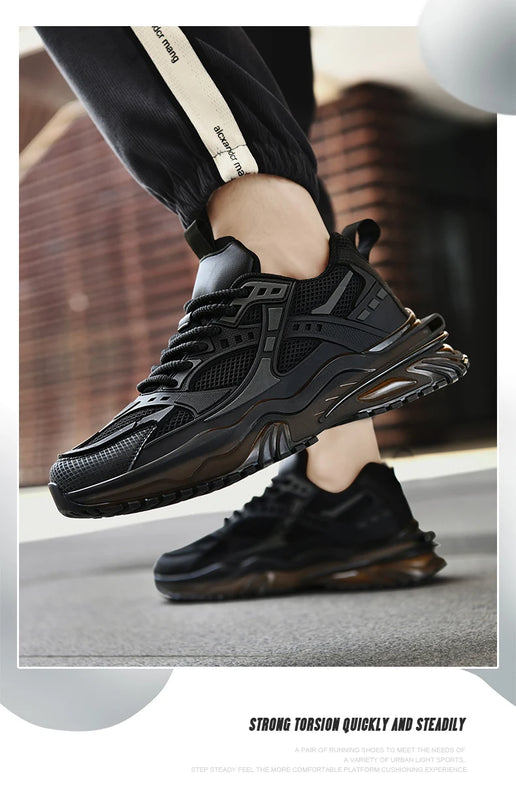 High-quality Large-sized Round-toed Thick-soled Height-increasing Shock-absorbing and Low-top New Casual Sports Shoes