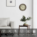 Wall Clock Large Retro Wall Clock Non Ticking Classic Silent Clocks for Living Room Kitchen Bedroom Home Office Decoration